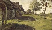 Levitan, Isaak Sunny day in the village oil on canvas